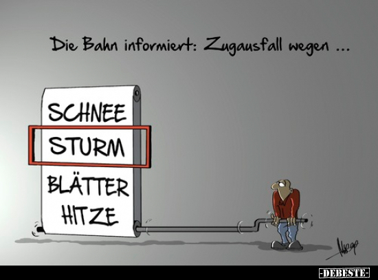 Die Bahn informiert: Zugausfall wegen... - Lustige Bilder | DEBESTE.de