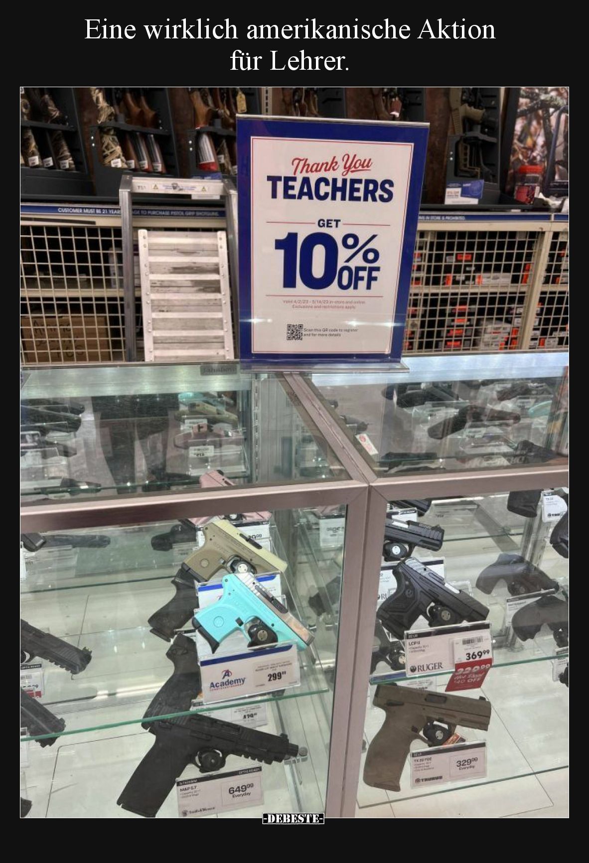 Eine wirklich amerikanische Aktion für Lehrer.
