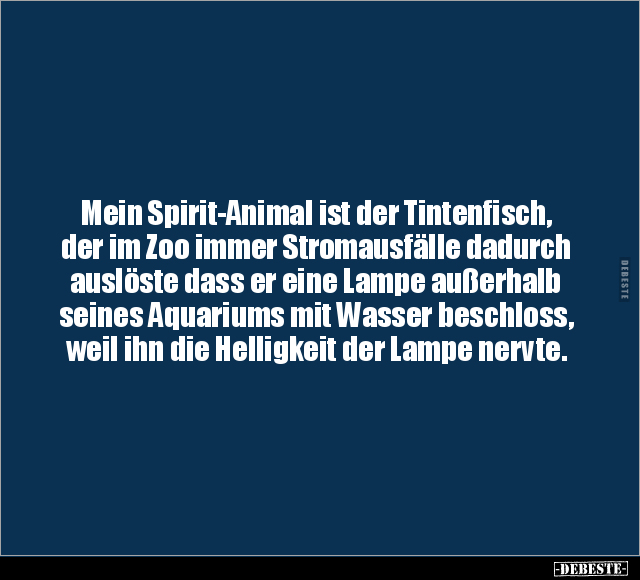 Mein Spirit-Animal ist der Tintenfisch.. - Lustige Bilder | DEBESTE.de