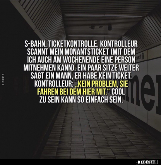 S-Bahn. Ticketkontrolle. Kontrolleur scannt mein.. - Lustige Bilder | DEBESTE.de