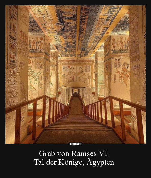 Grab von Ramses VI. Tal der Könige, Ägypten..