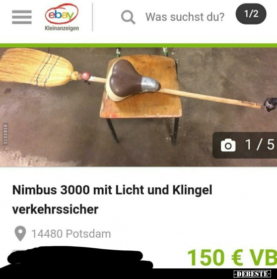Nimbus 3000 mit Licht und Klingel verkehrssicher.. - Lustige Bilder | DEBESTE.de