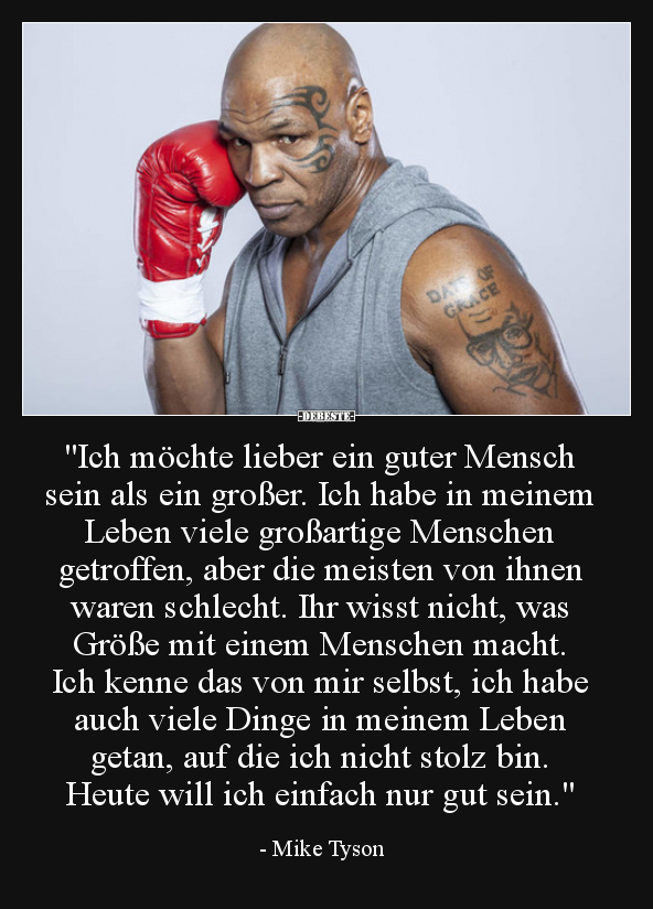 "Ich möchte lieber ein guter Mensch sein als ein großer..." - Lustige Bilder | DEBESTE.de