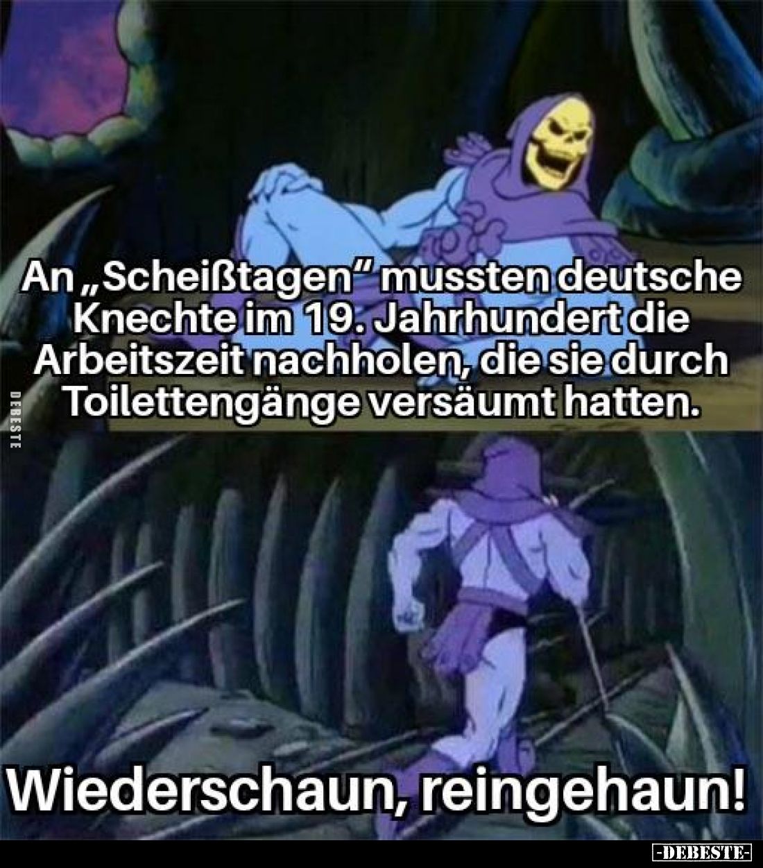 An „Schei*ßtagen" mussten deutsche Knechte im 19. Jahrhundert die Arbeitszeit nachholen, die sie durch Toilettengänge ve...