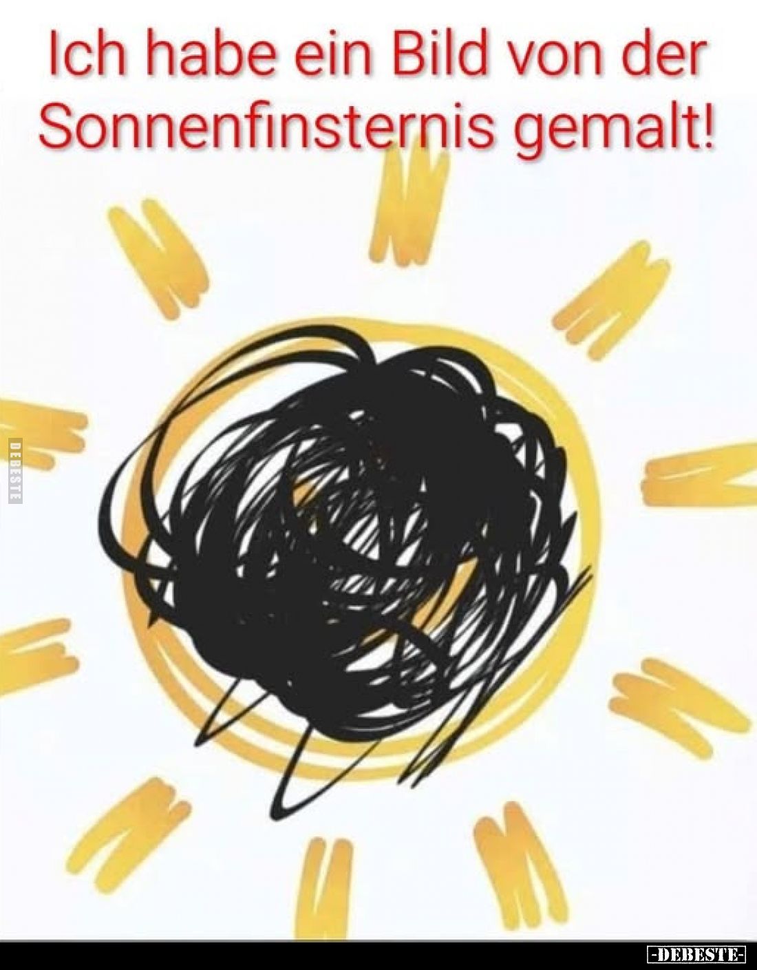 Ich habe ein Bild von der Sonnenfinsternis gemalt!