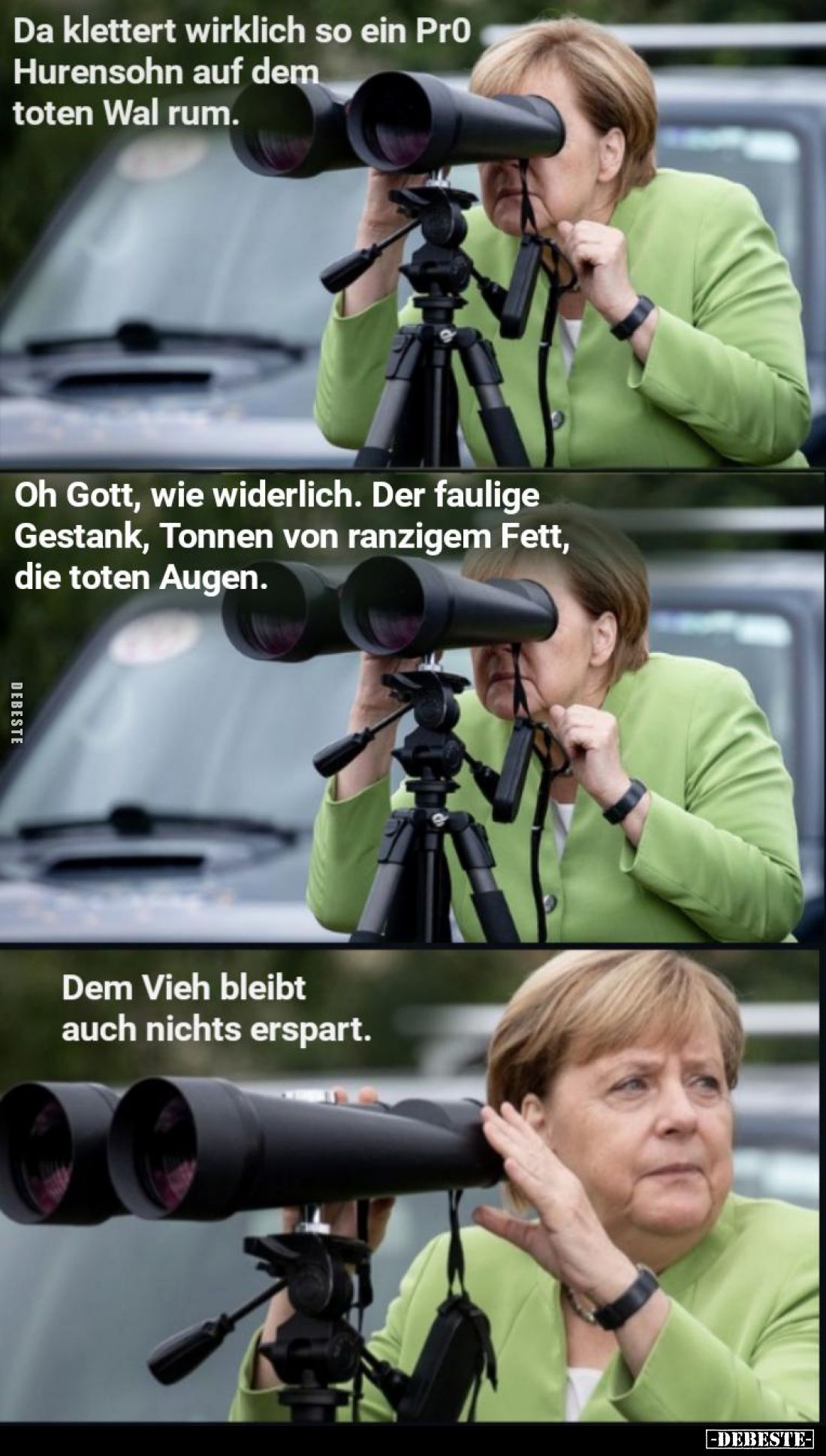 Da klettert wirklich so ein Pr0 Hurensohn auf dem toten Wal rum. -
Oh Gott, wie widerlich. Der faulige Gestank, Tonnen von r...