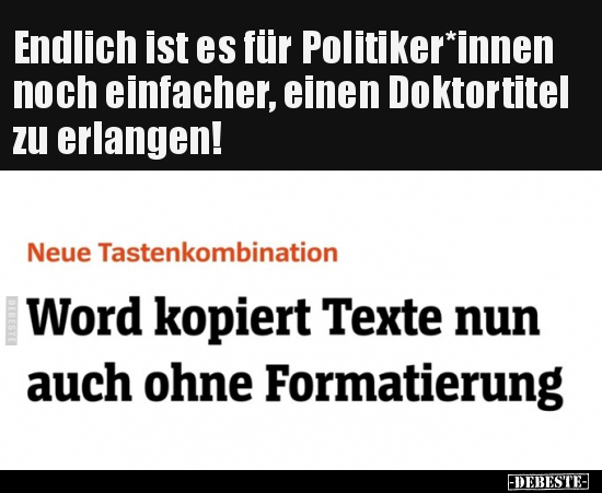 Endlich ist es für Politiker*innen noch einfacher.. - Lustige Bilder | DEBESTE.de