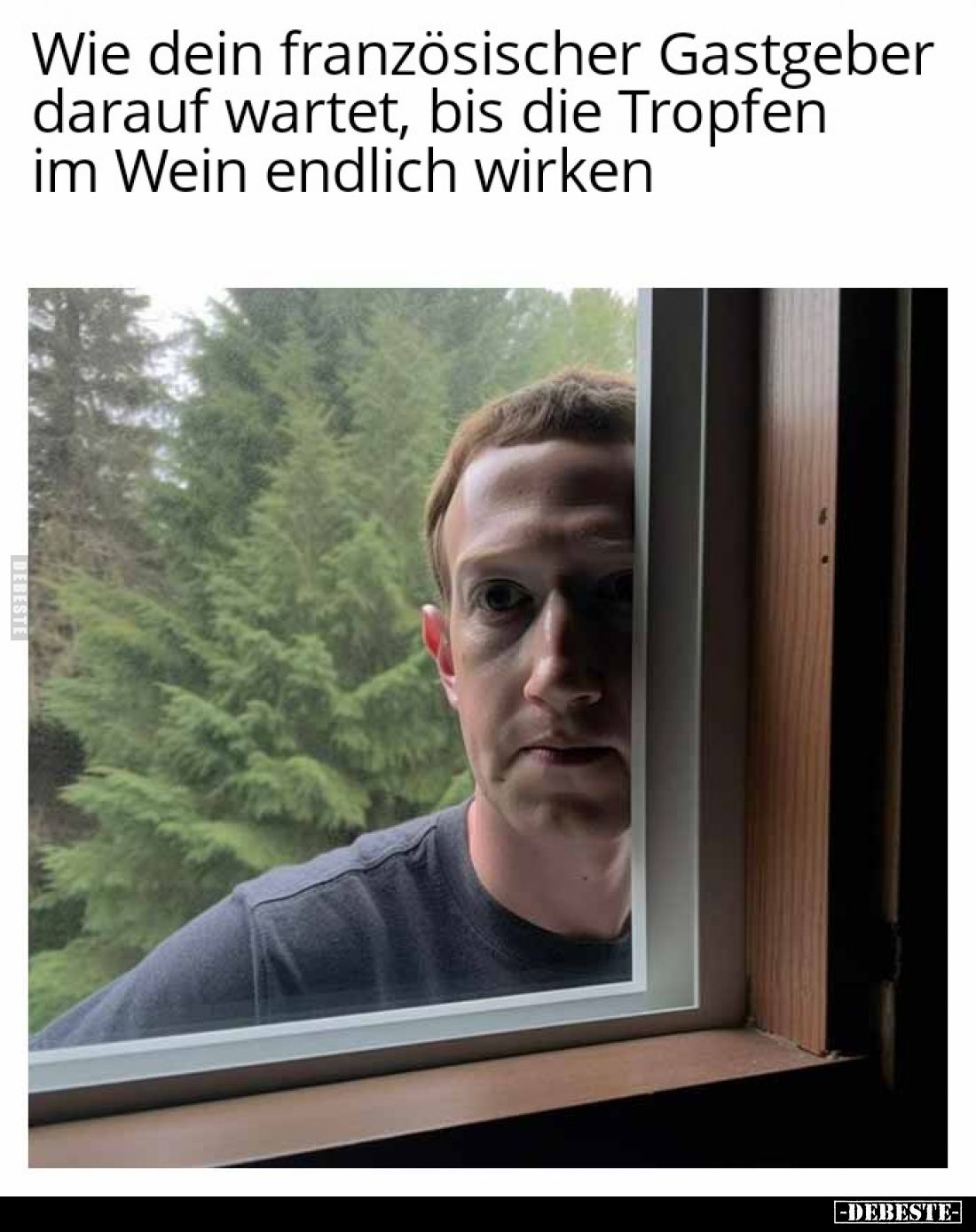 Wie dein französischer Gastgeber darauf wartet, bis die Tropfen im Wein endlich wirken