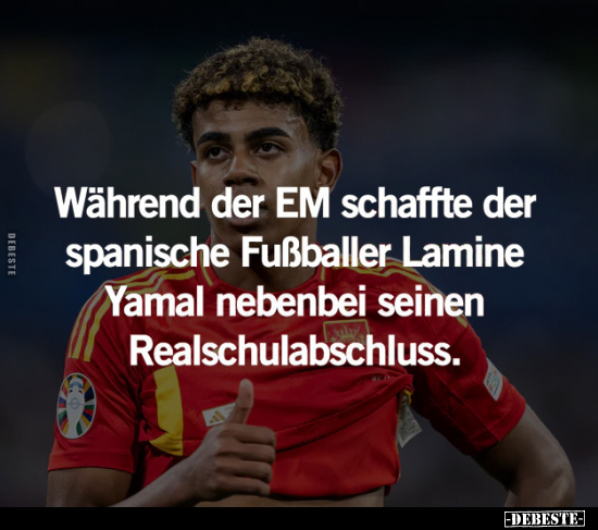 Während der EM schaffte der spanische Fußballer.. - Lustige Bilder | DEBESTE.de