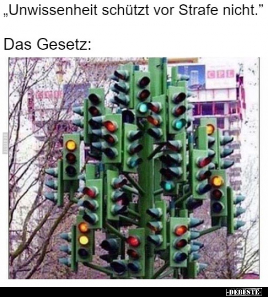 "Unwissenheit schützt vor Strafe nicht." Das Gesetz.. - Lustige Bilder | DEBESTE.de