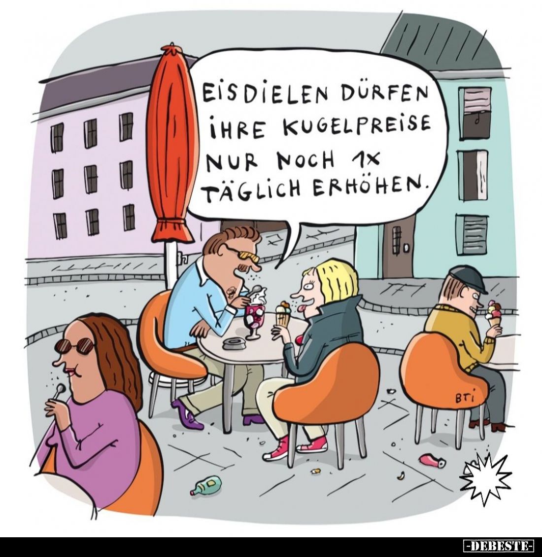 Eisdielen dürfen ihre Kugelpreise nur noch 1x täglich erhöhen.