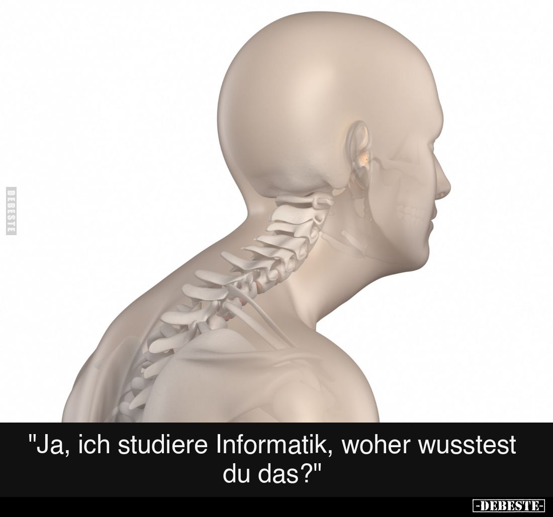 Ja, ich studiere Informatik, woher wusstest du das?