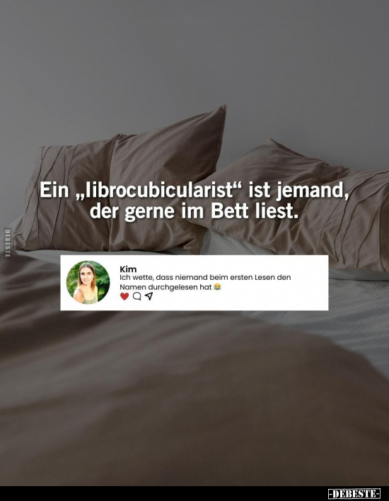 Ein "librocubicularist" ist jemand, der.. - Lustige Bilder | DEBESTE.de