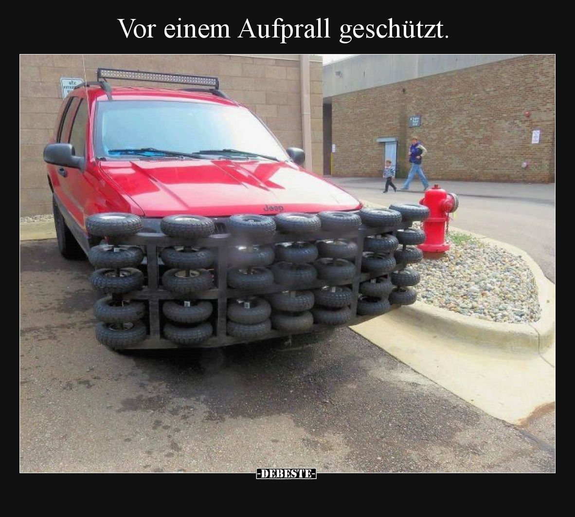 Vor einem Aufprall geschützt