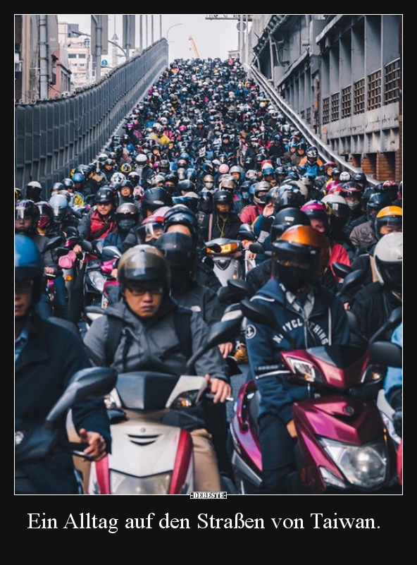 Ein Alltag auf den Straßen von Taiwan...