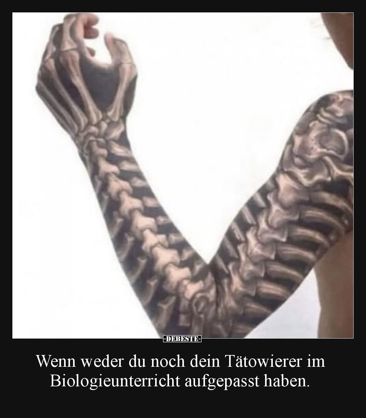 Wenn weder du noch dein Tätowierer im Biologieunterricht aufgepasst haben.