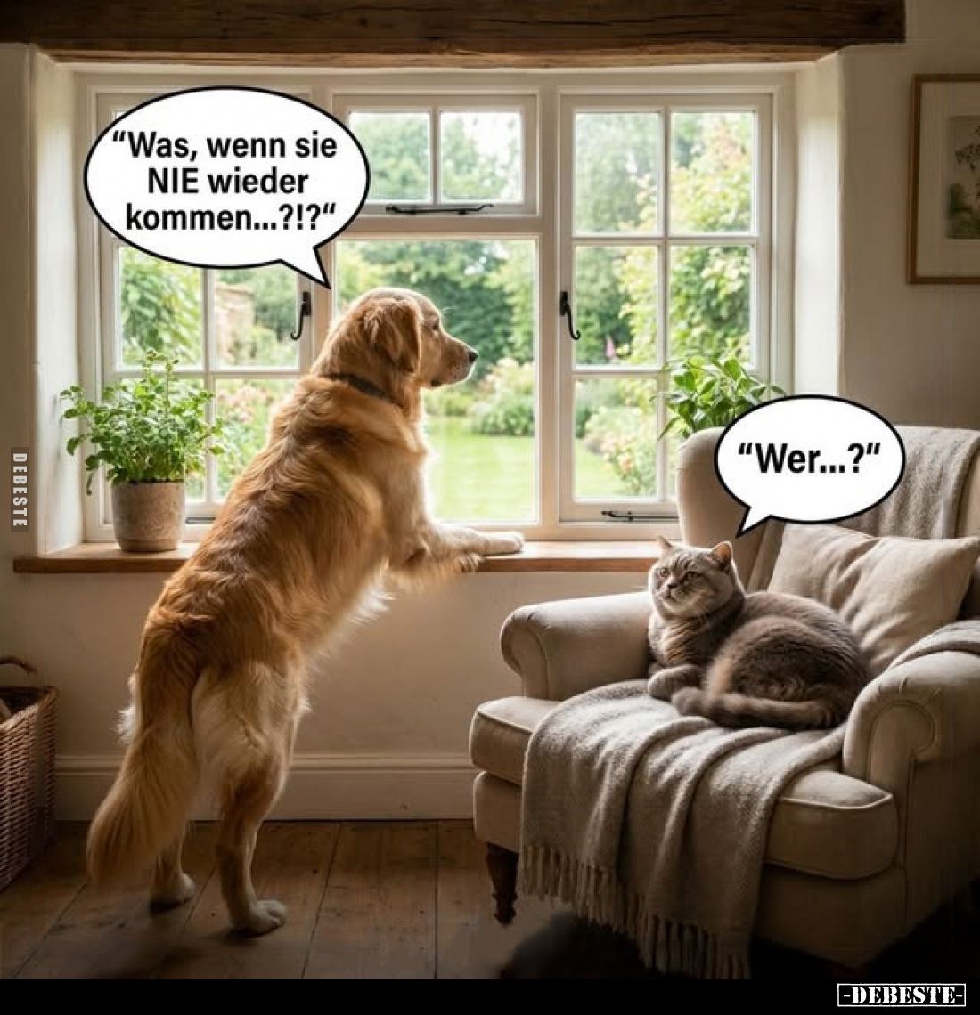 "Was, wenn sie NIE wieder kommen...?!?" -
"Wer...?"