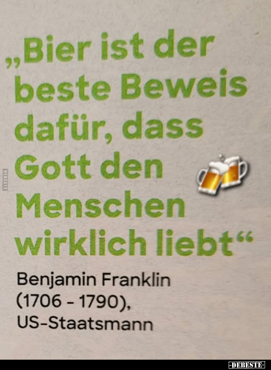 Der Beste, Gott, Menschen, Benjamin