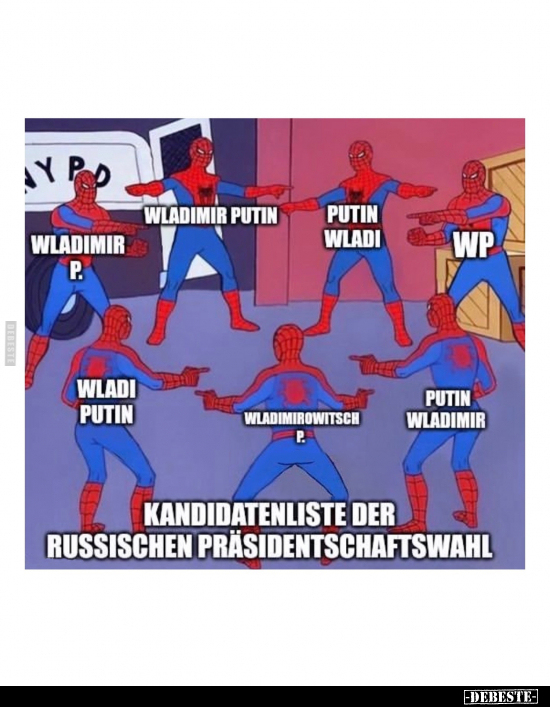 Kandidatenliste der russischen Präsidentschaftswahl... - Lustige Bilder | DEBESTE.de
