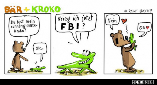 Du bist mein running-mate-Kroko!.. - Lustige Bilder | DEBESTE.de