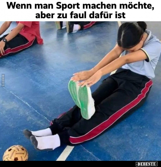 Wenn man Sport machen möchte, aber zu faul dafür ist.. - Lustige Bilder | DEBESTE.de