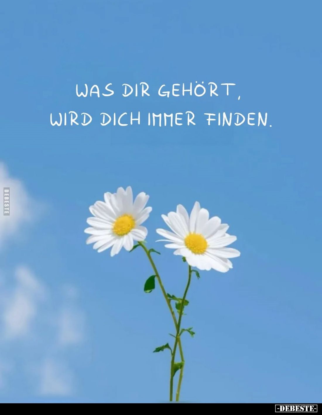 Was dir gehört, wird dich immer finden.