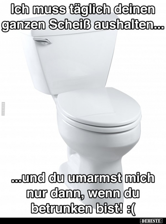 Ich muss täglich deinen ganzen Scheiß aushalten...
