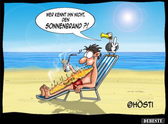 Wer kennt ihn nicht, den Sonnenbrand?!.. - Lustige Bilder | DEBESTE.de