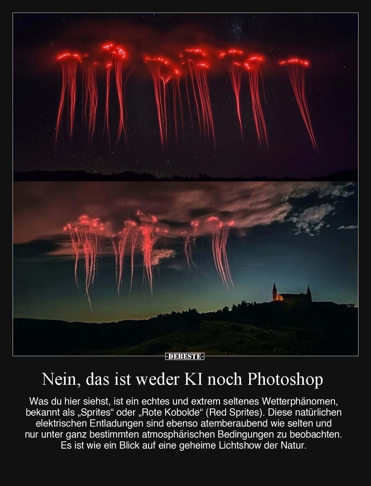 **Nein, das ist weder KI noch Photoshop**  Was du hier siehst, ist ein echtes und extrem seltenes Wetterphänomen, bekannt als...