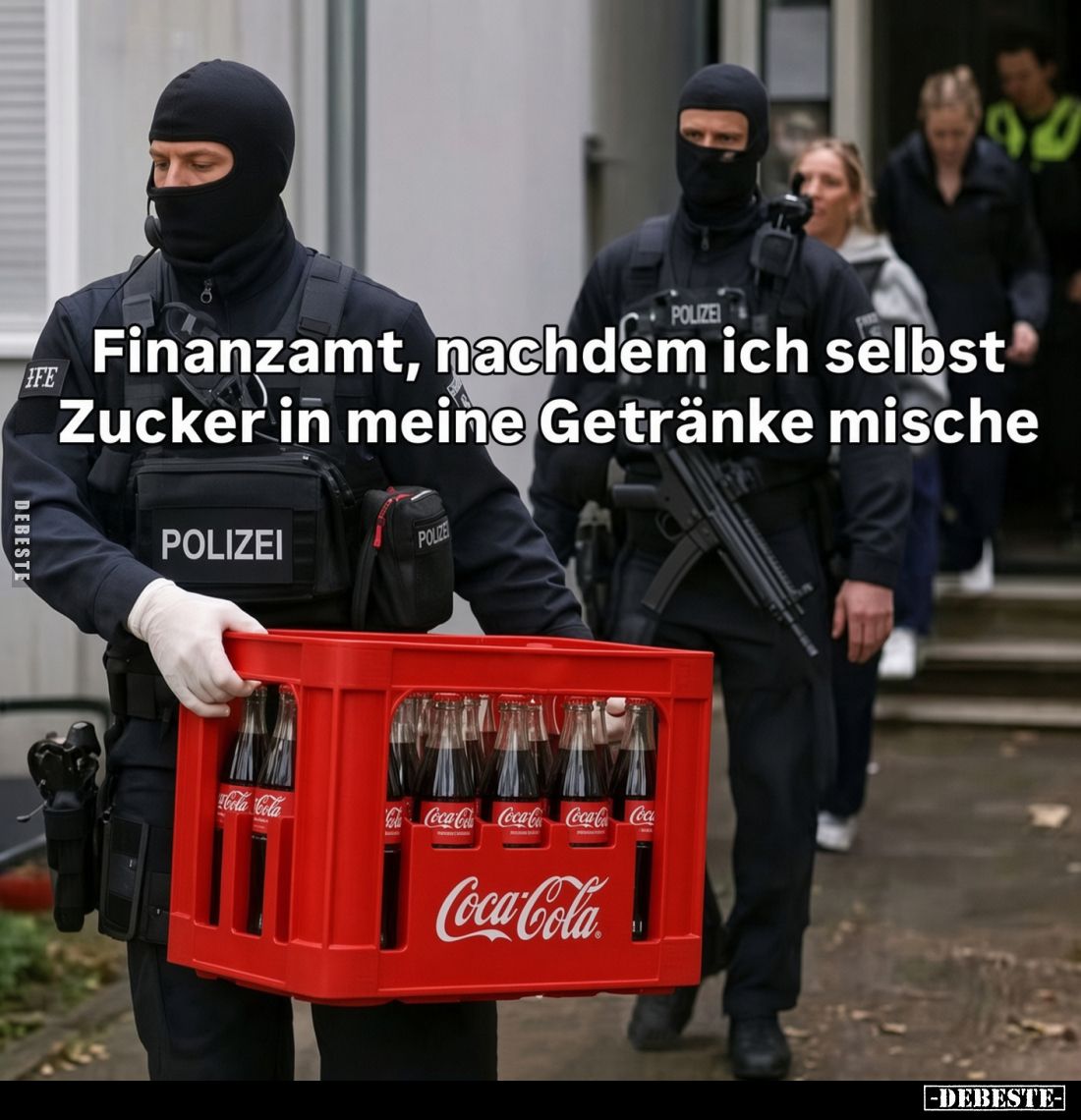 Finanzamt, nachdem ich selbst Zucker in meine Getränke mische.