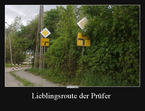Lieblingsroute der Prüfer..
