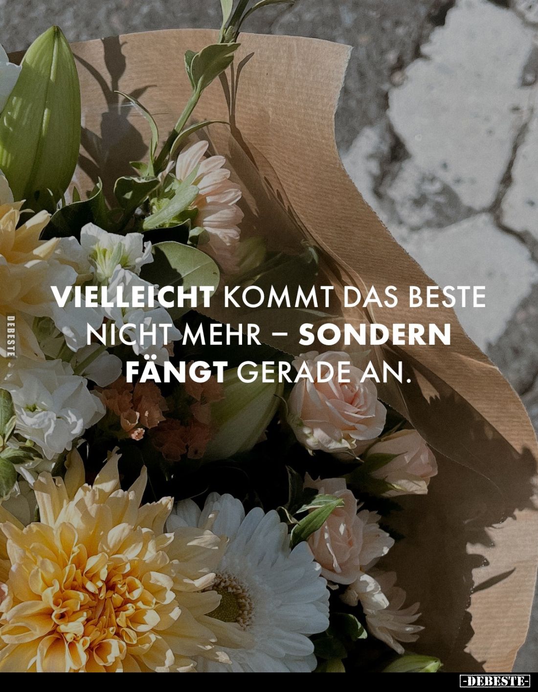 Vielleicht kommt das beste nicht mehr - sondern fängt gerade an.