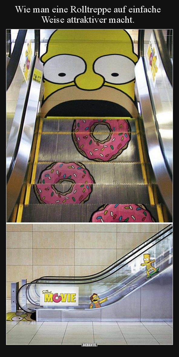 Wie man eine Rolltreppe auf einfache Weise attraktiver.. - Lustige Bilder | DEBESTE.de