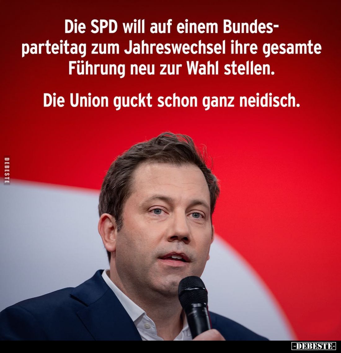 Die SPD will auf einem Bundesparteitag zum Jahreswechsel ihre gesamte Führung neu zur Wahl stellen.

Die Union guckt schon ...