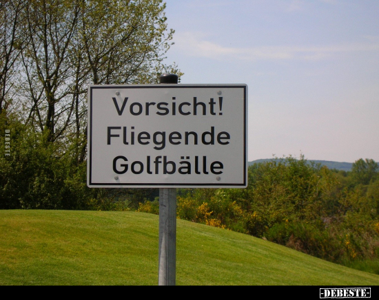 Vorsicht! Fliegende Golfbälle.. - Lustige Bilder | DEBESTE.de