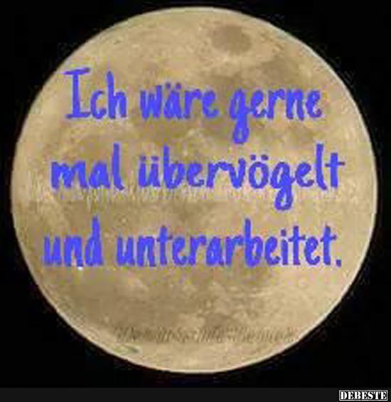 Ich wäre gerne mal übervögelt und unterarbeitet..