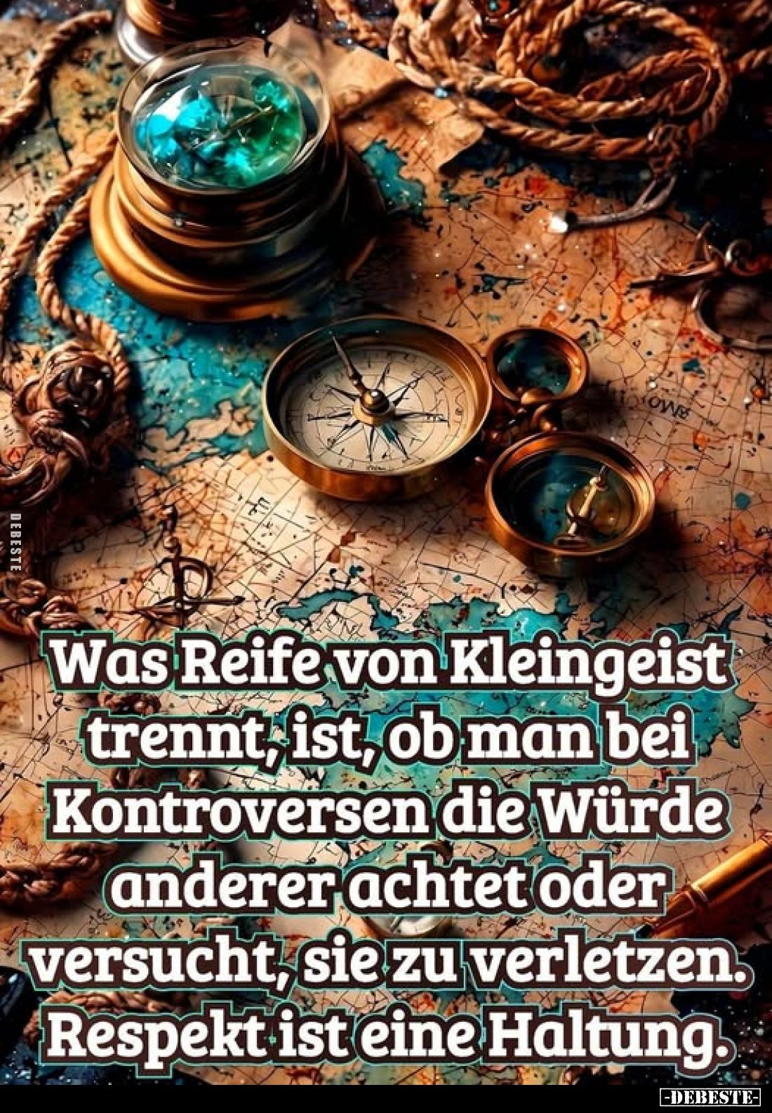 Was Reife von Kleingeist trennt, ist, ob man bei Kontroversen die Würde anderer achtet oder versucht, sie zu verletzen. Respe...