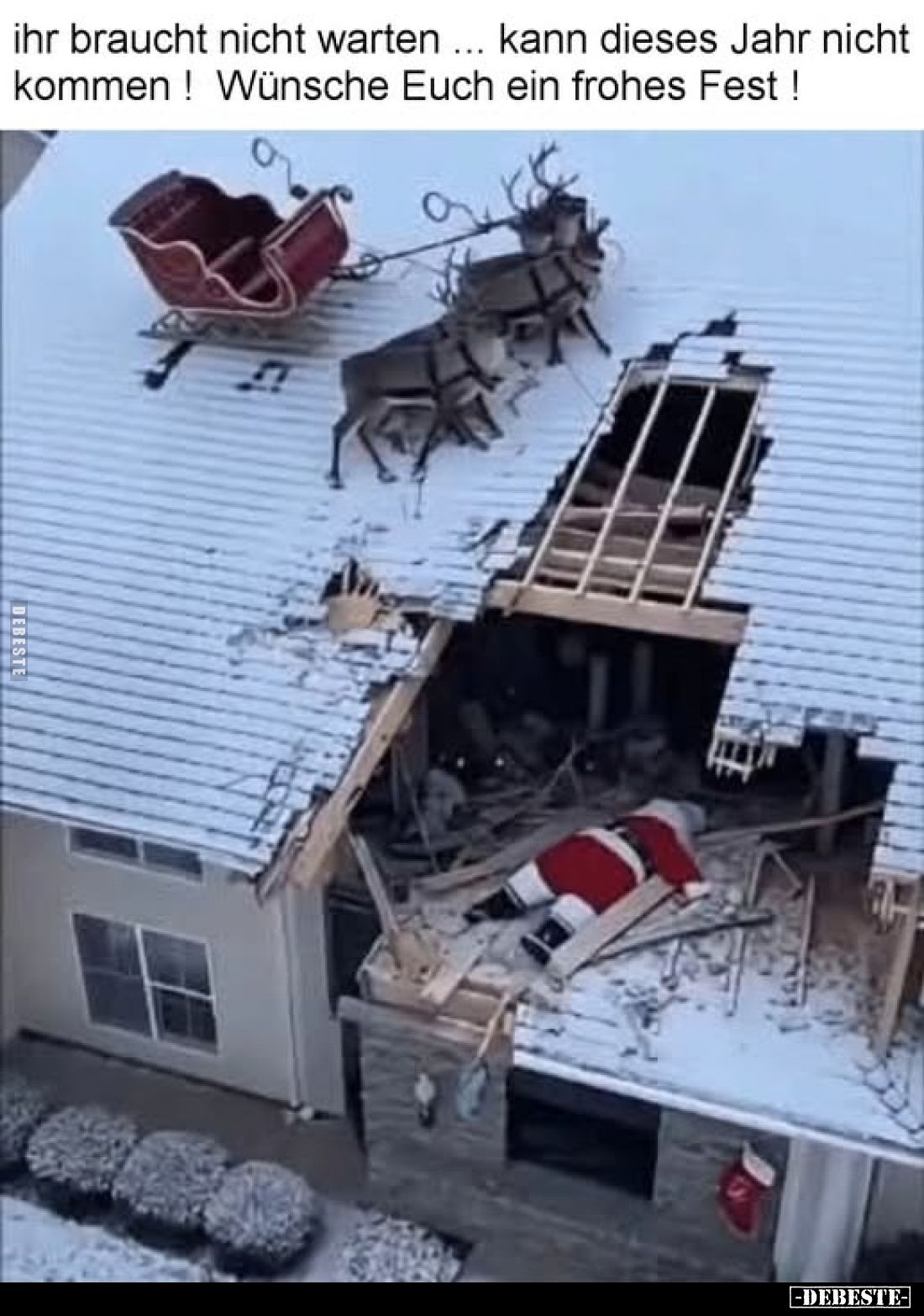 Ihr braucht nicht warten... kann dieses Jahr nicht kommen! Wünsche Euch ein frohes Fest!