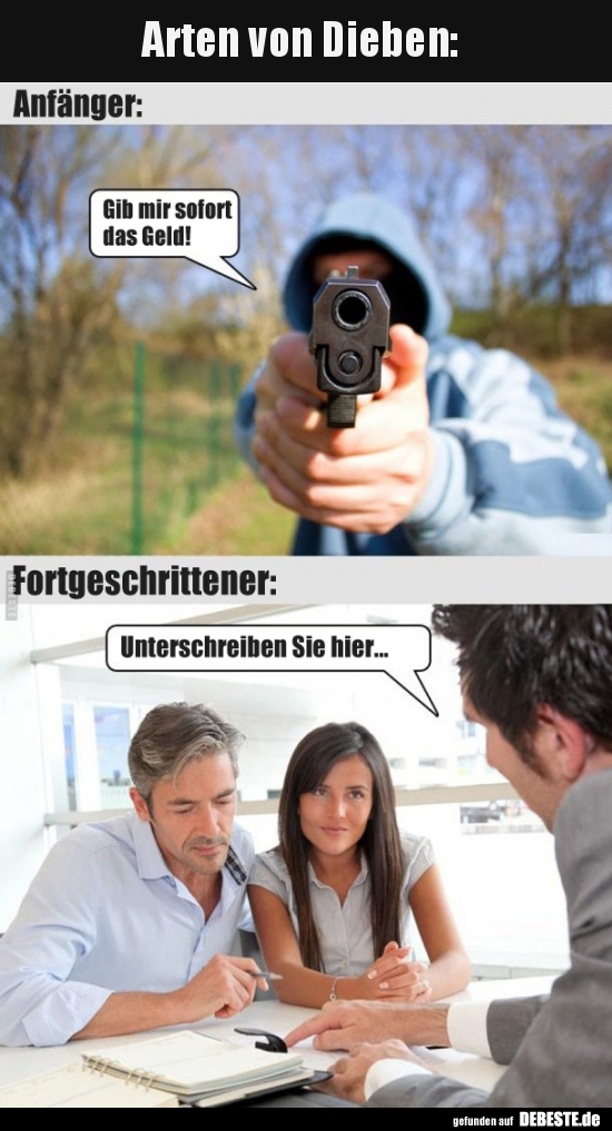 Arten von Dieben..