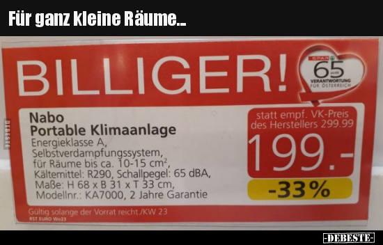Für ganz kleine Räume...