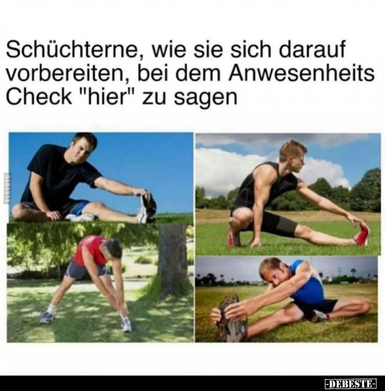 Schüchterne, wie sie sich darauf vorbereiten, bei dem Anwesenheits Check "hier" zu sagen