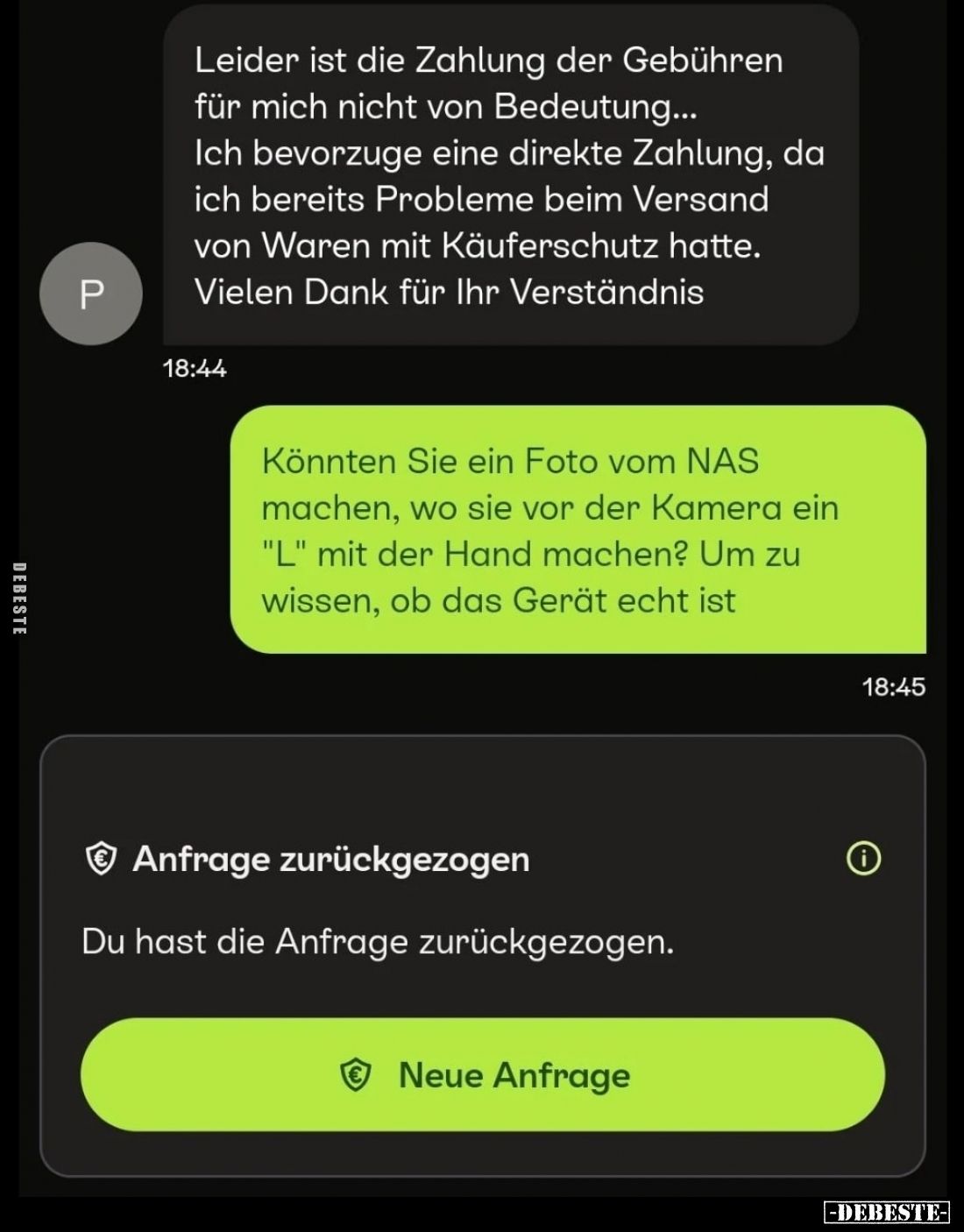 Leider ist die Zahlung der Gebühren für mich nicht von Bedeutung... Ich bevorzuge eine direkte Zahlung, da ich bereits Proble...