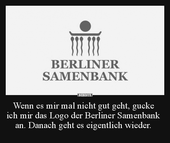 Wenn es mir mal nicht gut geht, gucke ich mir das Logo der.. - Lustige Bilder | DEBESTE.de