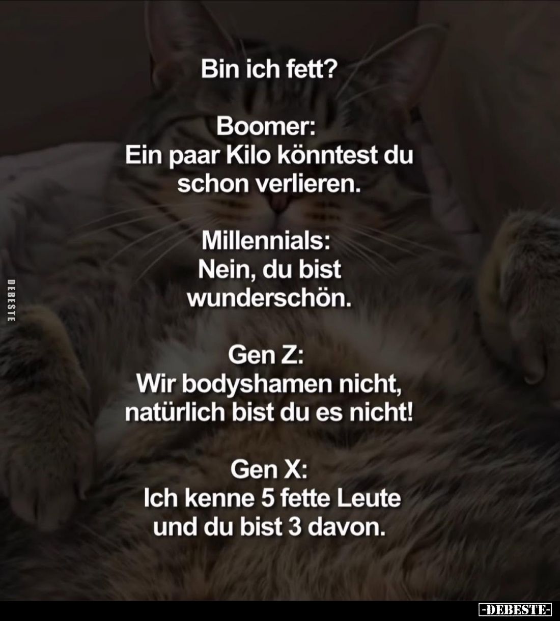 Bin ich fett? - Boomer: Ein paar Kilo könntest... - Lustige Bilder | DEBESTE.de