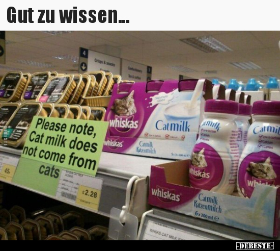 Gut zu wissen...
