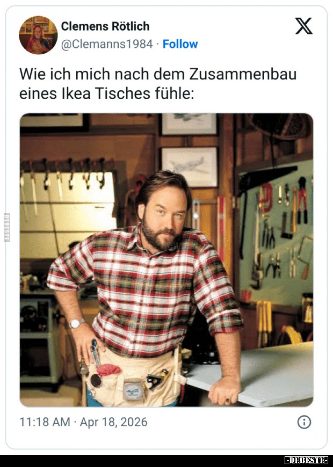 Wie ich mich nach dem Zusammenbau eines Ikea Tisches fühle:
