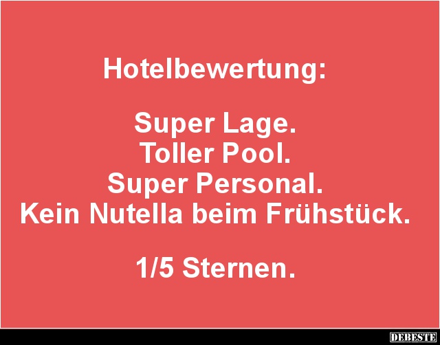 Hotelbewertung.. - Lustige Bilder | DEBESTE.de