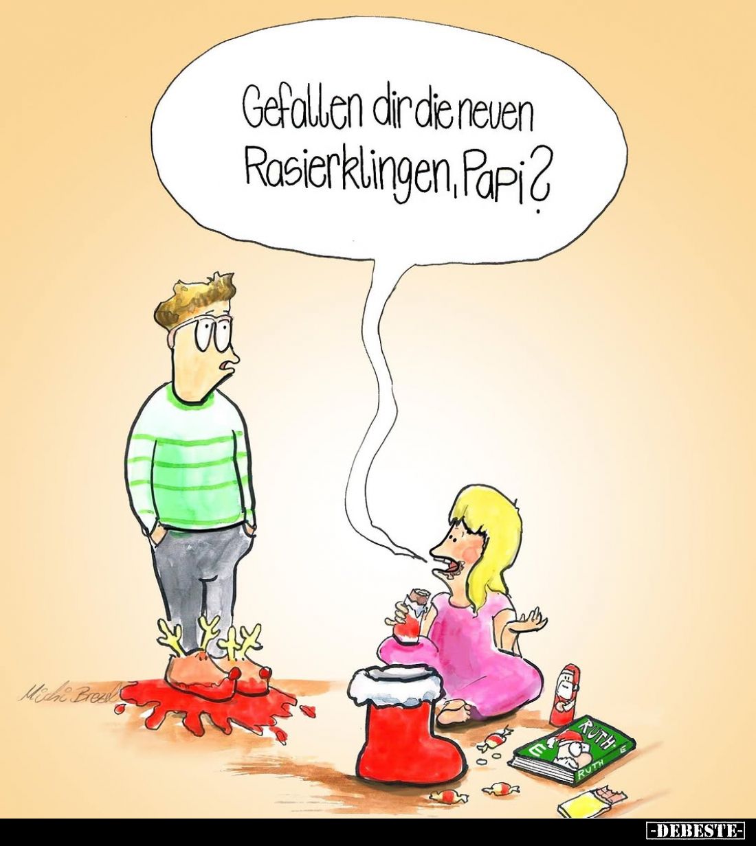 Gefallen dir die neuen Rasierklingen, Papi?.. - Lustige Bilder | DEBESTE.de