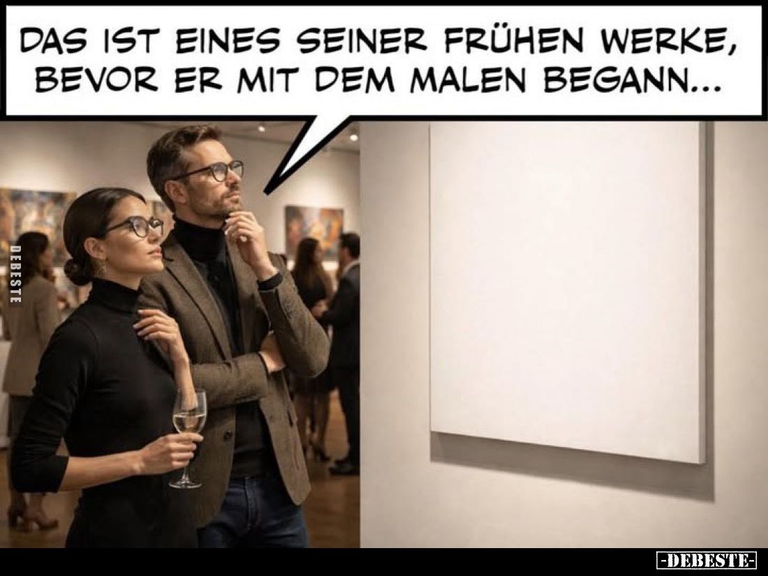 Das ist eines seiner frühen Werke, bevor er mit dem Malen begann...