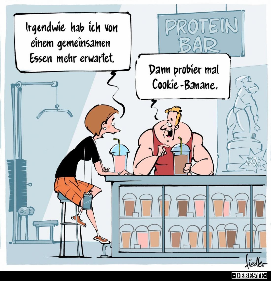 Irgendwie hab ich von einem gemeinsamen Essen mehr erwartet.

Dann probier mal Cookie-Banane.